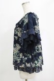 画像2: axes femme / フラワーブラウス M ネイビー H-26-02-14-049-AX-BL-NS-ZH (2)