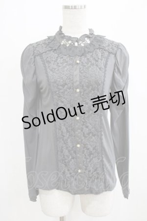 画像: axes femme / レース切替プルオーバー M グレー H-26-02-14-050-AX-TO-NS-ZH