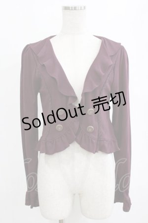 画像: axes femme / ラッフル襟Wボタンボレロ M パープル H-26-02-14-051-AX-TO-NS-ZH