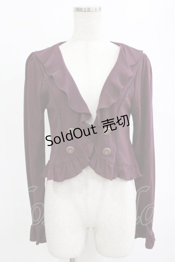 画像1: axes femme / ラッフル襟Wボタンボレロ M パープル H-26-02-14-051-AX-TO-NS-ZH (1)
