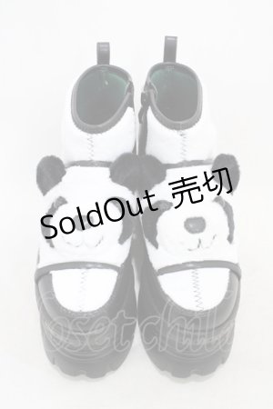 画像: YOSUKE / パンダ厚底スニーカー 23 ホワイトブラック H-26-02-14-1001-PU-SH-KB-ZH