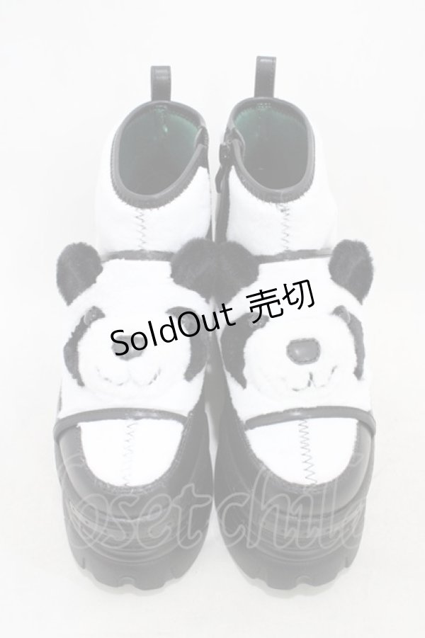 画像1: YOSUKE / パンダ厚底スニーカー 23 ホワイトブラック H-26-02-14-1001-PU-SH-KB-ZH (1)