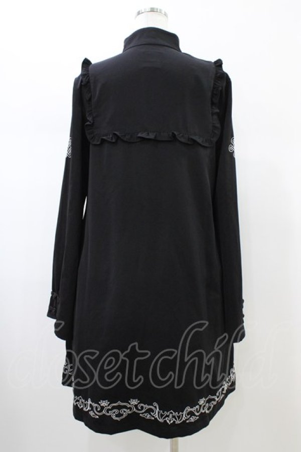 画像2: LISTEN FLAVOR / コウモリチャイナワンピ  ブラック H-26-02-14-1036-PU-OP-KB-ZH (2)