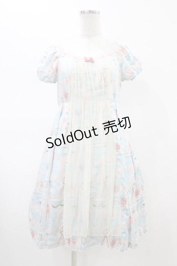 画像1: Emily Temple cute / コスメプリントワンピース  ピンク H-26-02-14-1040-ET-OP-KB-ZH (1)