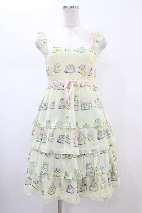 画像1: Emily Temple cute / アソートケーキノースリーブワンピース  クリーム H-26-02-14-1044-ET-OP-KB-ZH (1)