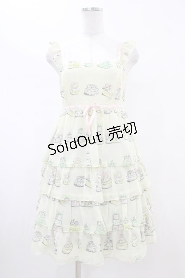 画像1: Emily Temple cute / アソートケーキノースリーブワンピース  クリーム H-26-02-14-1044-ET-OP-KB-ZH (1)