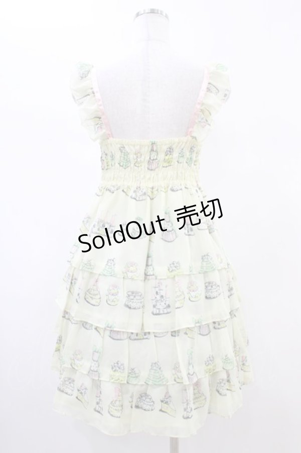 画像2: Emily Temple cute / アソートケーキノースリーブワンピース  クリーム H-26-02-14-1044-ET-OP-KB-ZH (2)