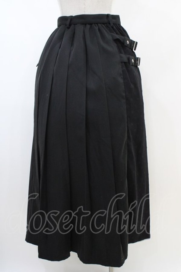 画像2: ACDC RAG / LOVE PUNKロングスカート  ブラック×ブラック H-26-02-14-1046-PU-SK-KB-ZH (2)