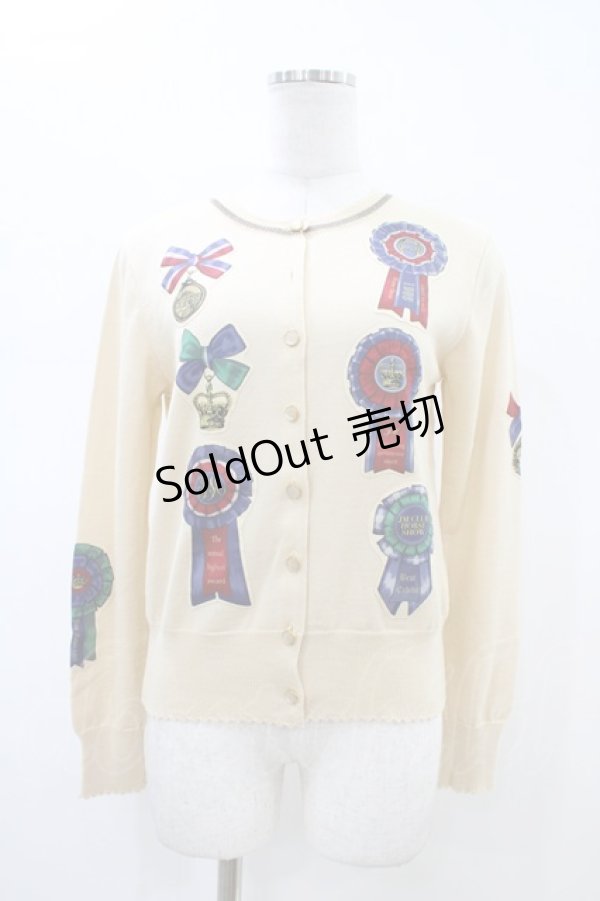 画像1: Jane Marple / Royal riding clubのデコパージュカーディガン  アイボリー H-26-02-14-1048-JM-TO-KB-ZH (1)