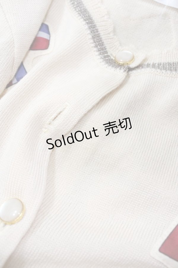 画像3: Jane Marple / Royal riding clubのデコパージュカーディガン  アイボリー H-26-02-14-1048-JM-TO-KB-ZH (3)