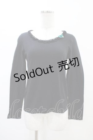 画像: Emily Temple cute / イチゴクリームカットソー  ブラック H-26-02-14-1052-ET-TO-KB-ZH