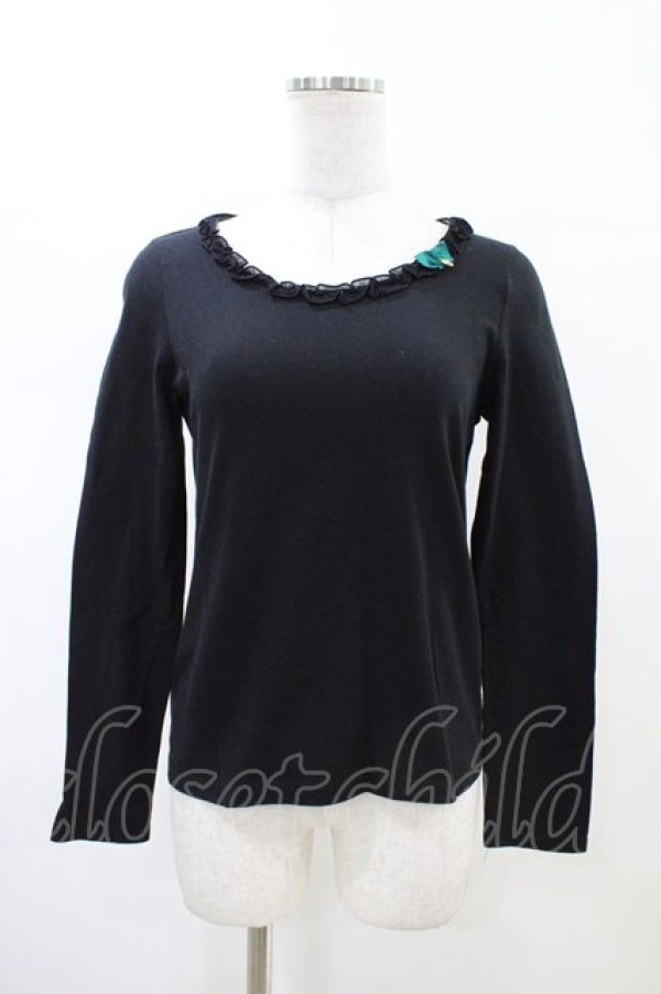 画像1: Emily Temple cute / イチゴクリームカットソー  ブラック H-26-02-14-1052-ET-TO-KB-ZH (1)