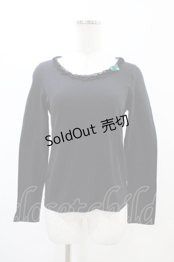 画像1: Emily Temple cute / イチゴクリームカットソー  ブラック H-26-02-14-1052-ET-TO-KB-ZH (1)