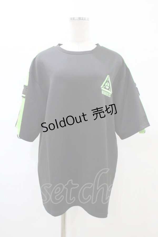 画像1: ACDC RAG / 渦雷T  ブラック×グリーン H-26-02-14-1055-PU-TO-KB-ZH (1)