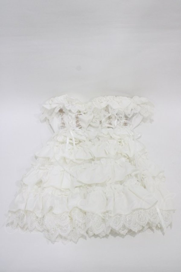 画像1: OZZ ANGELO / レースフリル姫袖アームカバー  白 H-26-02-14-1008-OO-ZA-KB-ZH (1)