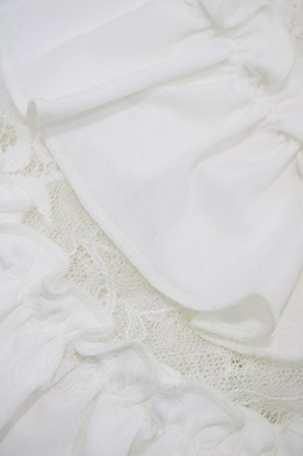 画像3: OZZ ANGELO / レースフリル姫袖アームカバー  白 H-26-02-14-1008-OO-ZA-KB-ZH (3)