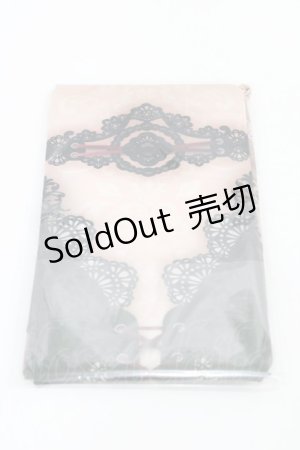 画像: abilletage / corset tights【DOUBLE LACE】  ブラック×ボルドーリボン H-26-02-14-1009-GO-ZA-KB-ZH