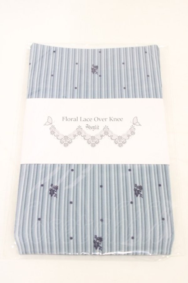 画像1: Sheglit / Floral Lace Over Knee  ネイビーブルー H-26-02-14-1011-EL-ZA-KB-ZH (1)