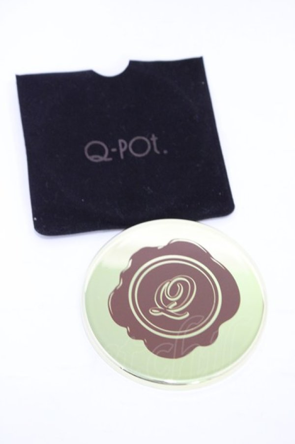 画像1: Q-pot. / ケース付ミラー   H-26-02-14-1013-QP-ZA-KB-ZH (1)
