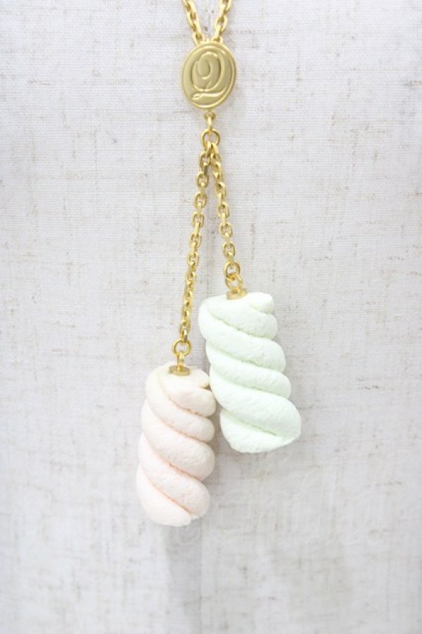 画像1: Q-pot. / マシュマロラリエットネックレス  ピンク×ミント H-26-02-14-1017-QP-AC-KB-ZH (1)
