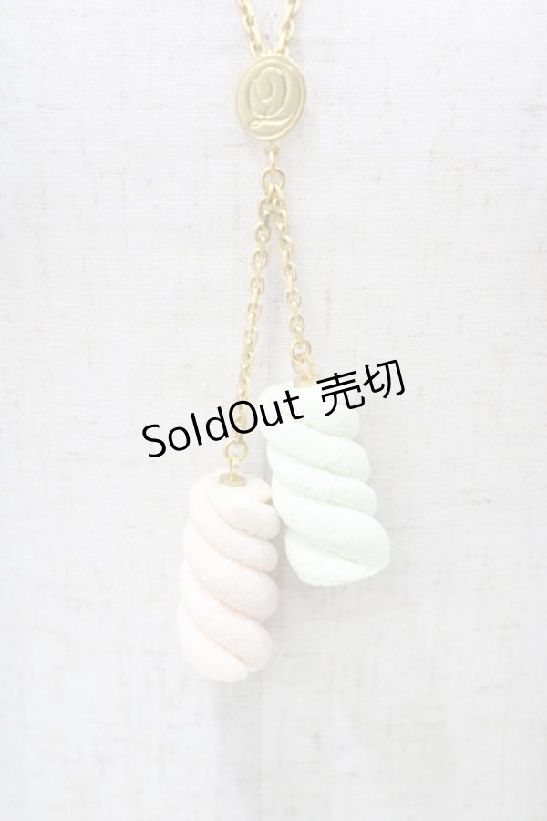 画像1: Q-pot. / マシュマロラリエットネックレス  ピンク×ミント H-26-02-14-1017-QP-AC-KB-ZH (1)