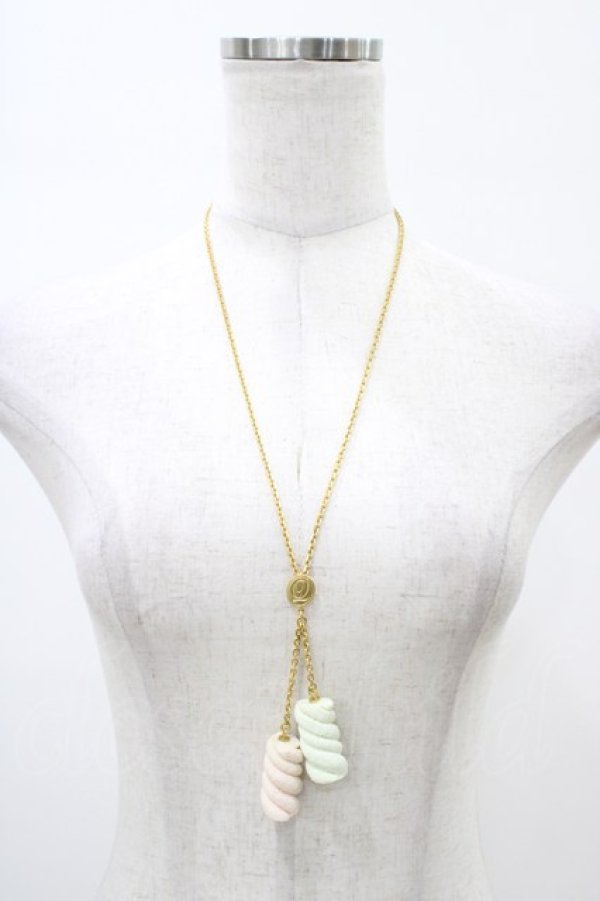 画像2: Q-pot. / マシュマロラリエットネックレス  ピンク×ミント H-26-02-14-1017-QP-AC-KB-ZH (2)