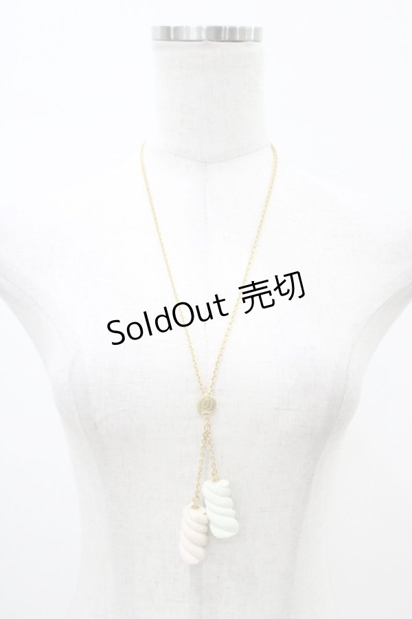 画像2: Q-pot. / マシュマロラリエットネックレス  ピンク×ミント H-26-02-14-1017-QP-AC-KB-ZH (2)