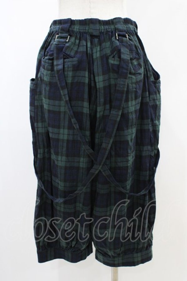 画像2: Deorart / チェック柄ショートバルーンパンツ L グリーン H-26-02-14-1020-PU-PA-KB-ZH (2)
