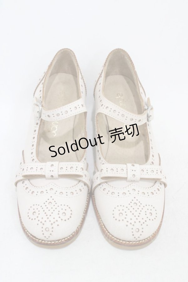 画像1: Jane Marple / トゥリボンのメリージェーンシューズ M アイボリー H-26-02-14-1002-JM-SH-KB-ZH (1)