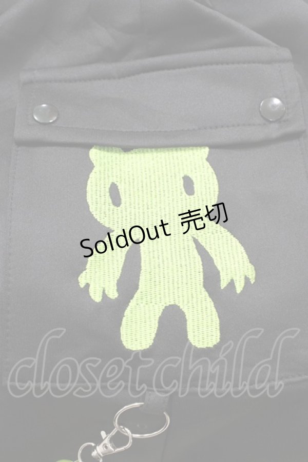 画像3: ACDC RAG / ビビッドグルーミー メッシュパンツ  ブラック×グリーン H-26-02-14-1021-0-PA-KB-ZH (3)