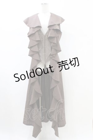 画像: Fanplusfriend / フラッフィーベスト  ブラウン H-26-02-14-1022-GO-TO-KB-ZH