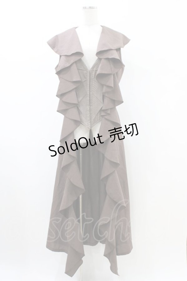 画像1: Fanplusfriend / フラッフィーベスト  ブラウン H-26-02-14-1022-GO-TO-KB-ZH (1)