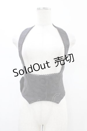 画像: Sheglit / "Noble"ジャガードリボンベスト  ブラック H-26-02-14-1023-EL-TO-KB-ZH