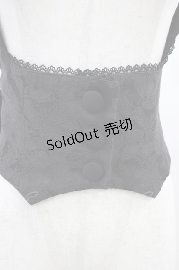 画像4: Sheglit / "Noble"ジャガードリボンベスト  ブラック H-26-02-14-1023-EL-TO-KB-ZH (4)