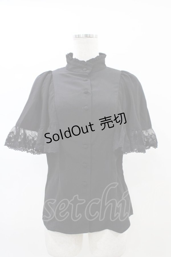 画像1: Sheglit / “Sacred”ケープブラウス M 黒 H-26-02-14-1024-EL-BL-AK-ZH (1)