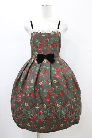 画像: Emily Temple cute / いちごゴブランキャミソールワンピース  ブラック H-26-02-14-1029-ET-OP-KB-ZH