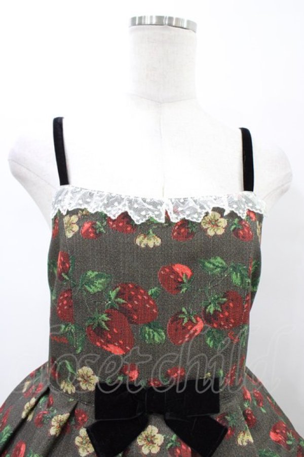 画像4: Emily Temple cute / いちごゴブランキャミソールワンピース  ブラック H-26-02-14-1029-ET-OP-KB-ZH (4)