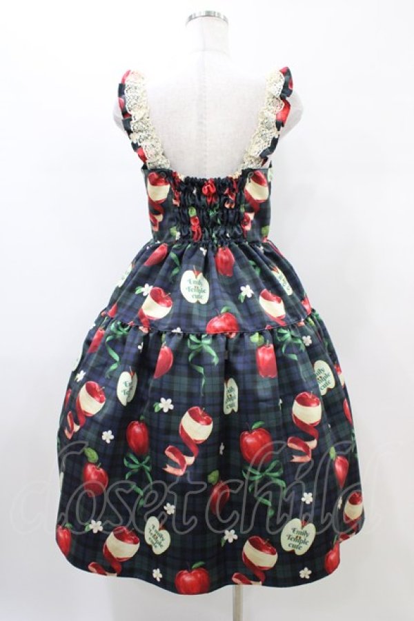 画像2: Emily Temple cute / タータンRibbonAppleノースリーブワンピース  black watch H-26-02-14-1030-ET-OP-KB-ZH (2)