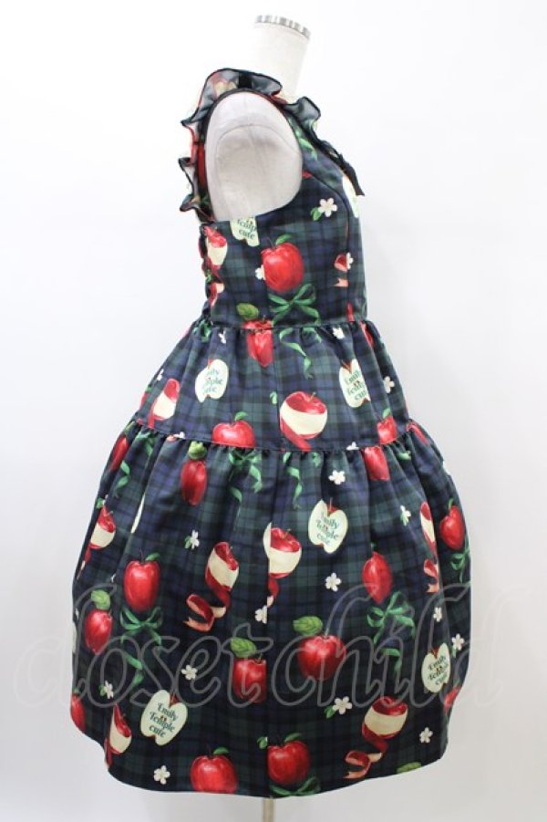 画像3: Emily Temple cute / タータンRibbonAppleノースリーブワンピース  black watch H-26-02-14-1030-ET-OP-KB-ZH (3)