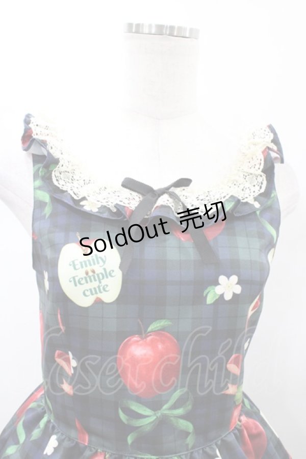 画像4: Emily Temple cute / タータンRibbonAppleノースリーブワンピース  black watch H-26-02-14-1030-ET-OP-KB-ZH (4)