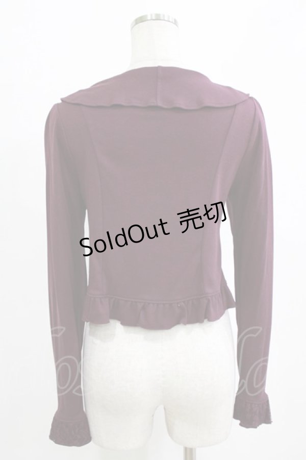 画像3: axes femme / ラッフル襟Wボタンボレロ M パープル H-26-02-14-051-AX-TO-NS-ZH (3)