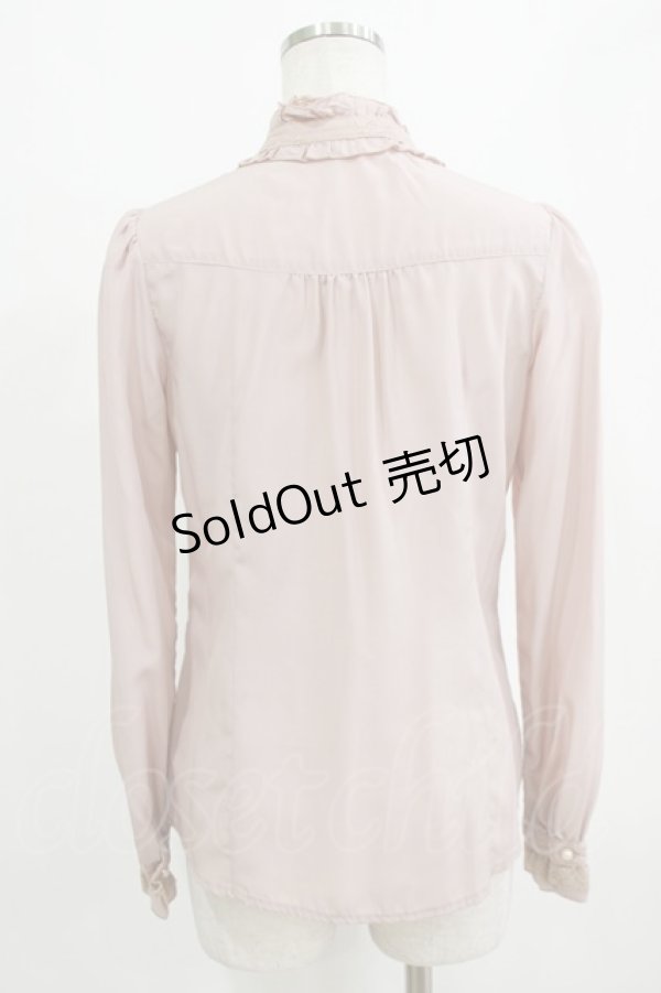 画像3: axes femme / プチスタンドフリルブラウス M ピンク H-26-02-14-052-AX-BL-NS-ZH (3)