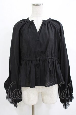 画像: axes femme / ボリューム袖ブラウス M ブラック H-26-02-14-053-AX-BL-NS-ZH