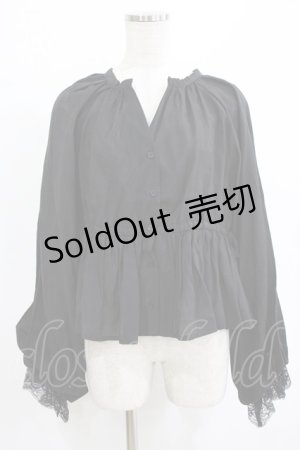 画像: axes femme / ボリューム袖ブラウス M ブラック H-26-02-14-053-AX-BL-NS-ZH