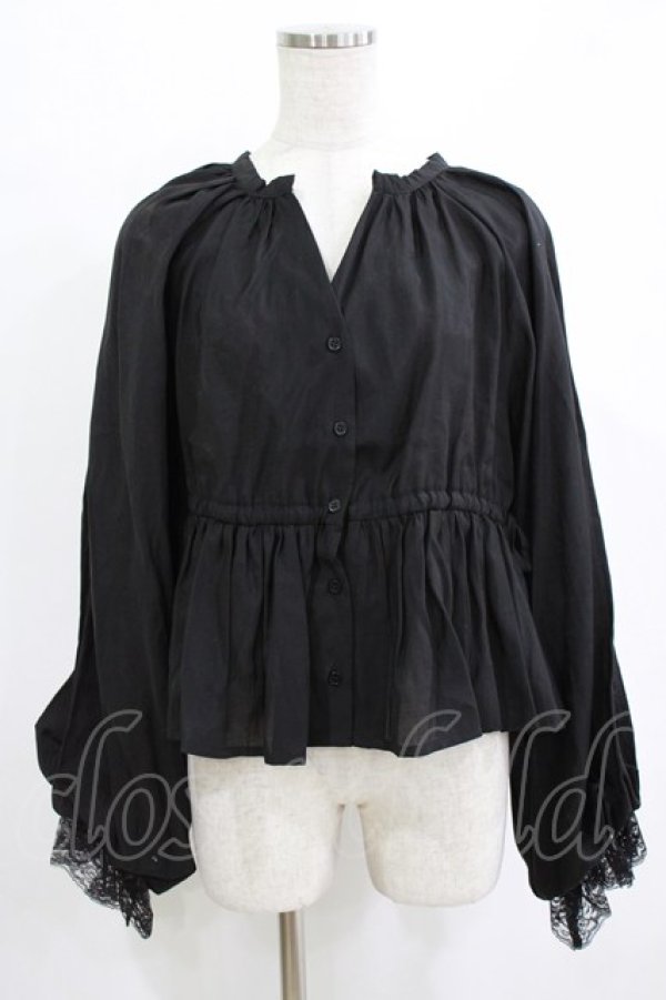画像1: axes femme / ボリューム袖ブラウス M ブラック H-26-02-14-053-AX-BL-NS-ZH (1)