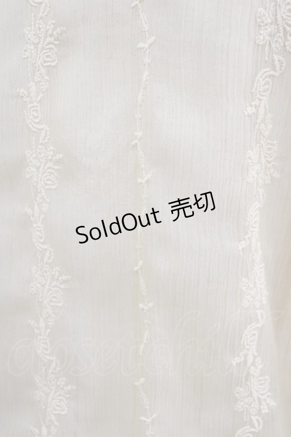 画像4: axes femme / 刺繍入りフリルブラウス M マスタード H-26-02-14-055-AX-BL-NS-ZH (4)