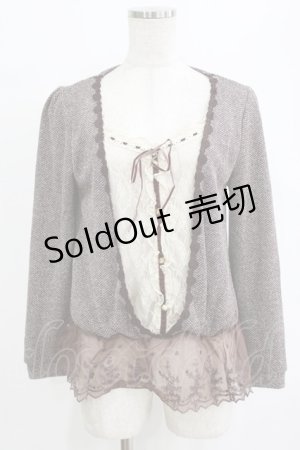 画像: axes femme / レイヤード風プルオーバー M ブラウン H-26-02-14-057-AX-TO-NS-ZH