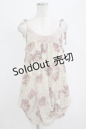画像: axes femme / 花柄キャミソール M 生成り H-26-02-14-061-AX-TO-NS-ZH