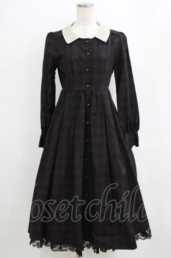 画像1: axes femme / リボンタイ付きクラシックワンピース M ブラック H-26-02-14-007-AX-OP-NS-ZH (1)