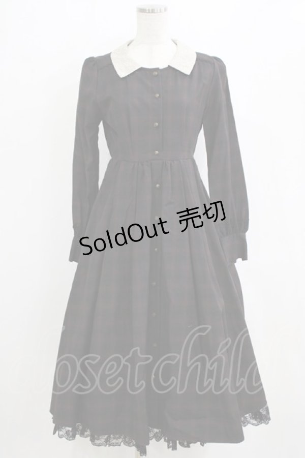 画像1: axes femme / リボンタイ付きクラシックワンピース M ブラック H-26-02-14-007-AX-OP-NS-ZH (1)